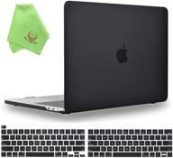 🖥️ ueswill case for macbook pro 13 inch 2020-2016 a2338 (m1) a2289 a2251 a2159 a1989 a1706 a1708 - black, with black keyboard cover logo