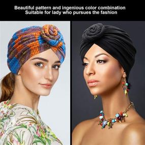 img 2 attached to Mudder Headwrap Pre Tied African Pattern Outdoor Recreation and Hiking & Outdoor Recreation Clothing