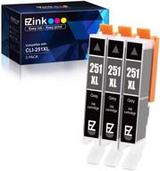 🖨️ e-z ink (tm) compatible gray ink cartridge replacement for canon cli-251xl cli 251 xl - perfect for pixma mg6320, mg7120, mg7520, ip8720 - 3 pack logo