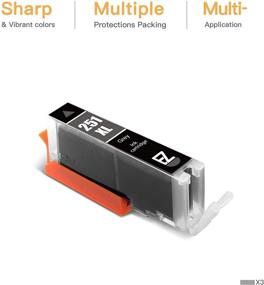 img 3 attached to 🖨️ E-Z Ink (TM) Compatible Gray Ink Cartridge Replacement for Canon CLI-251XL CLI 251 XL - Perfect for PIXMA MG6320, MG7120, MG7520, IP8720 - 3 Pack