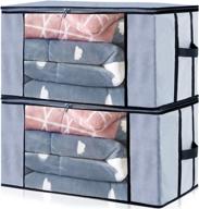 👚 efficient closet organization: large zippered clothes storage bags [2-pack] for comforters, blankets, and clothing логотип