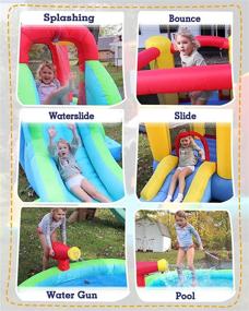 img 1 attached to 🌊 Thrilling ACTION AIR Waterslide Inflatables for an Unforgettable Thanksgiving Celebration