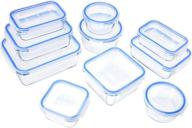 🍱 20-piece set of amazon basics glass locking lids food storage containers logo