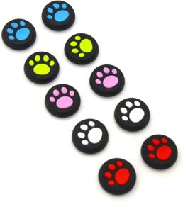 img 3 attached to Yueton Pack of 5 Silicone Cat Pad Style Analog Controller Joystick Thumb Stick Grip Cap Cover Replacements for Sony Playstation 4 Controller
