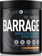 🍊 core active barrage pre workout - energize your training with creatine, beta-alanine, agmatine sulfate, and caffeine – orange boost for men and women – intense energy and focus formula (30 servings) logo