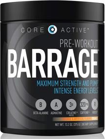 img 4 attached to 🍊 Core Active Barrage Предтренировочный комплекс - Добавь энергии в свои тренировки с креатином, бета-аланином, агматином сульфатом и кофеином – Апельсиновый буст для мужчин и женщин – Интенсивная энергетика и концентрация (30 порций)