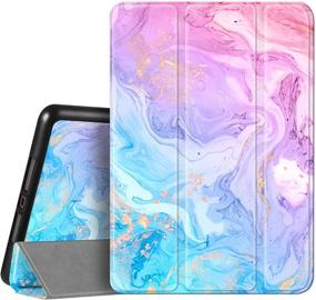 img 4 attached to Hepix iPad Case 10.2 - Purple Blue Pink Marble Shockproof Cover with Pencil Holder - Compatible with iPad 9th 8th 7th Gen - Auto Sleep/Wake - A2270 A2428 A2429 A2197 A2198 A2200 - 2019 2020 2021