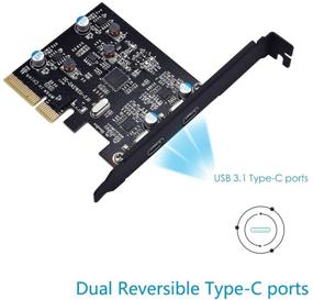 img 1 attached to 💻 Карта PCI-E YEELIYA USB 3.1 Gen 2 (10Gbps) с 2 портами USB-C для настольного ПК - совместима с Windows