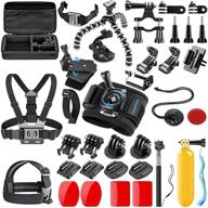 📷 smilepowo 42-in-1 action camera accessories kit for gopro hero 9 8 max 7 6 5 4 3 3+ 2 1 black, gopro 2018 session fusion, silver, insta360, dji, akaso, apeman, yi, campark, xiaomi & more logo