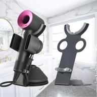 💇 convenient hair dryer holder for dyson supersonic: magnetic stand with cable organizer, aluminum bracket - ideal bathroom organizer for supersonic hair dryer, diffuser, and nozzles логотип