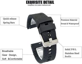 img 2 attached to Convenient Quick Release Silicone Watch Bands for Women's Watches
