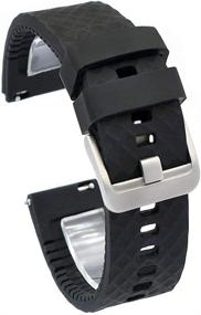 img 4 attached to Convenient Quick Release Silicone Watch Bands for Women's Watches