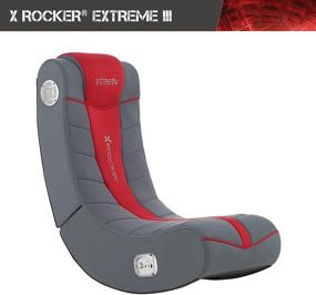 img 3 attached to 🪑 X Rocker Extreme III 2.0 Gaming Rocker Chair with Audio System in Black/Red, Dimensions: 26 x 17.5 x 17