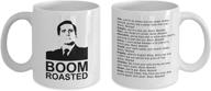 the office boom roasted coffee mug, dunder mifflin boom roasted mug, funny gift for him, gift for her, michael scott mug 11oz logo