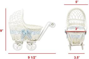 img 1 attached to 🍼 Woven Stroller Baby Shower Centerpiece - Blue Favor Decoration
