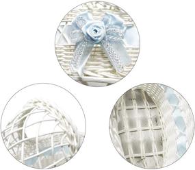 img 3 attached to 🍼 Woven Stroller Baby Shower Centerpiece - Blue Favor Decoration