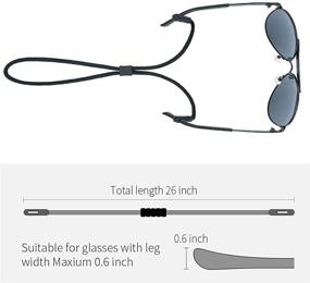 img 2 attached to 🕶️ Enhance your Style and Comfort with the Sunglass Eyewear Retainer Adjustable- Men's Must-Have Accessory!