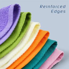 img 1 attached to 🛀 Cleanbear Ultra Soft Hand Towels 12 Pack - Set of 6 Colors - 100% Cotton Hand Towel Set for Family Members (13 x 29 Inches)