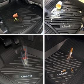 img 1 attached to 🚗 LASFIT Настраиваемые коврики из ТПЭ для Honda Civic 2016-2021: Седан, Хэтчбек, Тип-Р, Спорт, Купе, защита от любой погоды, черные - 1-я и 2-я ряды