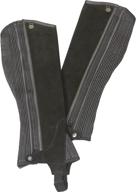 top-quality ovation childs ribbed suede half chaps for comfortable and stylish riding логотип