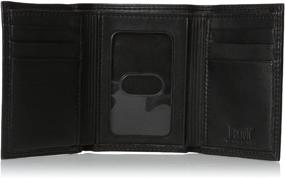 img 1 attached to Buxton Men's Emblem Genuine Leather Threefold Wallet