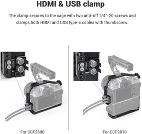 img 2 attached to 🔒 Secure Your FUJIFILM X-T4 Cages with SmallRig HDMI and USB Type-C Cable Clamp BSC2809