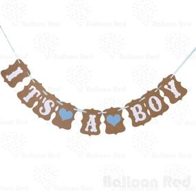 img 1 attached to 👶 IT'S A BOY Paper Garland: Ideal for Christening, Baby Shower, Birthday Party as Decoration, Photo Prop, and Favors