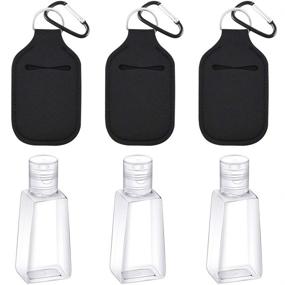 img 4 attached to DKAF Refillable Keychain Container Carriers Black