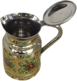 img 1 attached to 🍶 Decorative Kitchen Stainless Pitcher with Meenakari Design