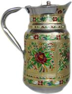 🍶 decorative kitchen stainless pitcher with meenakari design logo