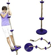 blue climbing rope with disc swing - outdoor playset equipment by squirrel products логотип