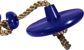 img 2 attached to Blue Climbing Rope with Disc Swing - Outdoor Playset Equipment by Squirrel Products