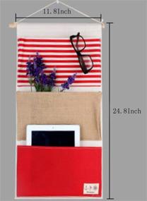 img 1 attached to MF2FLAY Large Wall Hanging Organizer 2 Pack Over The Door Storage Bags With 3 Pockets For Bedroom Bathroom