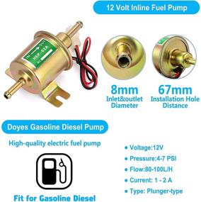 img 2 attached to Highly Efficient Electric Inline Fuel Pump 12v - Perfect Universal Solution for Low 🔌 Pressure Gas, Diesel, and Gasoline Transfer for Carburetor Lawnmower - Operates Perfectly at 4-7 PSI