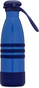 img 4 attached to 🍼 Yumbox Aqua Triple Insulated Water Bottle 14 oz/ 420 ml - Stainless Steel, Silicone Cap, Wrist Strap (Ocean Blue)