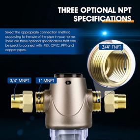 img 3 attached to 🚽 PUREPLUS Flushable Pre Filtration System for Backwashing Sediment