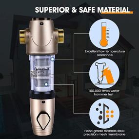 img 2 attached to 🚽 PUREPLUS Flushable Pre Filtration System for Backwashing Sediment