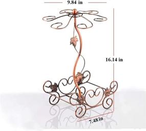 img 1 attached to 🍷 Стильная настольная винная стойка с держателем для бокалов - витрина для бокалов на столевой поверхности