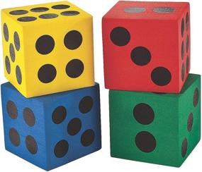 img 1 attached to 🎲 Super-sized Foam Dice Set: Enhance Your Fun & Learning with Jumbo Dice Pieces