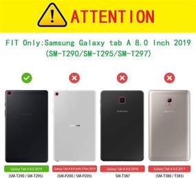 img 3 attached to Чехол Maomi для Samsung Galaxy Tab A 8.0 выпуска 2019 года (модель без S Pen SM-T290 / T295), чехол с подставкой и защитой (зеленый)