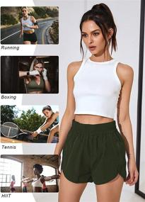 img 1 attached to 🏃 Versatile Performance: Blooming Jelly Women's High Waisted Running Shorts with Zipper Pocket - Quick Dry Athletic Workout Pants