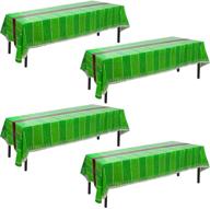 🏈 stain-resistant football tablecloth: easy-clean, reusable sports-themed decoration логотип