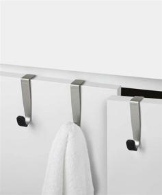 img 1 attached to 🧺 Small Black/Nickel Umbra Schnook Over the Cabinet Towel Rack