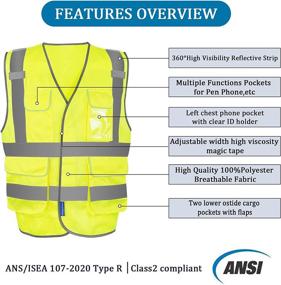img 1 attached to Adjustable LX Reflective Visibility Multi-Functional Occupational Health & Safety Products and PPE