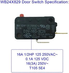 img 2 attached to 🔌 LONYE WB24X829 D3V-16G-3C25 Secondary Door Switch for GE Microwave 253819 - AP2024337 PS237421 (Normally Open) - Pack of 2: Improved SEO