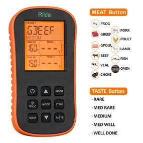 img 3 attached to 🔥 Riida TM08 Wireless Meat Thermometer: Remote Digital Grill Thermometer with Dual Probes for Grill & BBQ - Kitchen Essential (300 Feet)