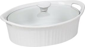 img 1 attached to Corningware French White III 2.5-Quart Oval Casserole Dish with Glass Cover