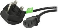 💻 startech.com standard uk computer power cord - iec 60320 c13 to bs 1363 (m) - 6 ft - black (pxt101uk) logo
