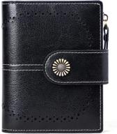 👜 premium leather bifold wallet with rfid blocking for women - stylish handbag & wallet combo logo