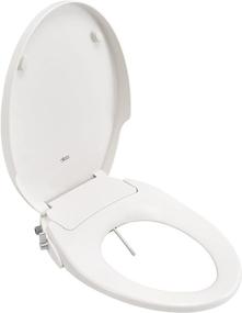 img 3 attached to 🚽 American Standard Aqua Wash Non-Electric Bidet Seat for Elongated Toilets, White - 5900A05G.020, 14.9" W x 3.6" H x 21.1" D